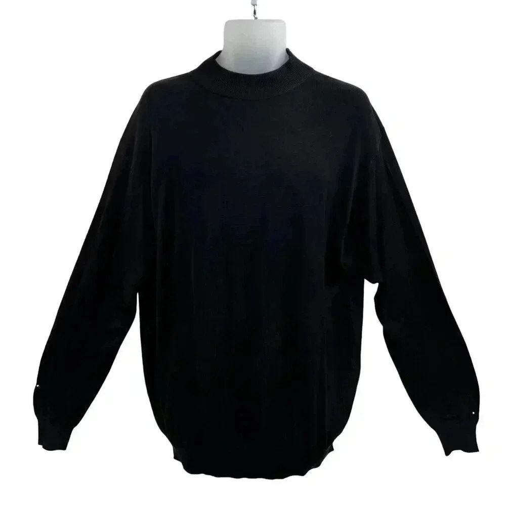Kevoman NWT Mens XXL 100% Silk Washable Lightweight Crewneck Sweater Timeless